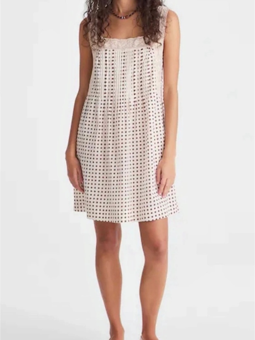 Madewell the Sophie Mini Dress White & Red Size M 98NWT
